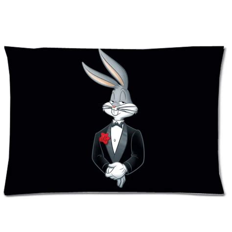 Fashion Bugs Bunny Printing Pillow Case Soft Polyester Pillow Cover Rectangle Pillowslip20x30