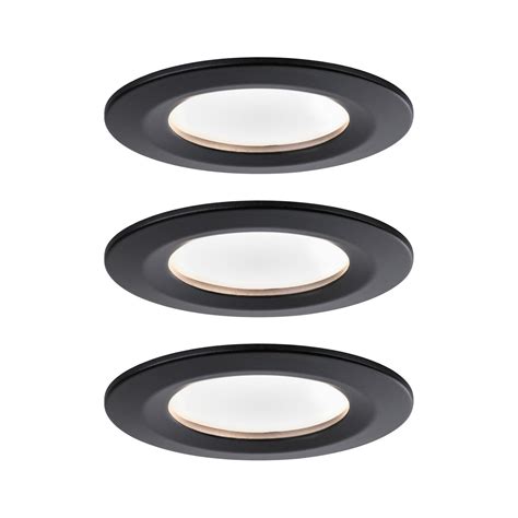 Paulmann Nova Coin 3x Round Dim Rigid Black Lights Ie