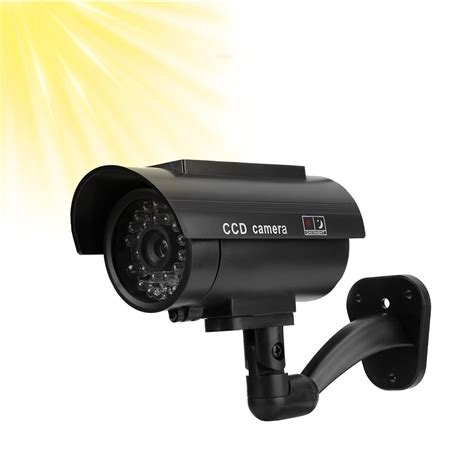 Solar Powered Fake Security Camera Bullet Dummy Security Camera