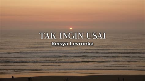 Tak Ingin Usai Keisya Levronka Lyric Video Youtube