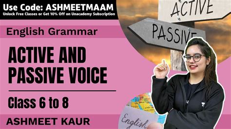 Active And Passive Voice English Grammar Class 6 To 8 Ashmeet