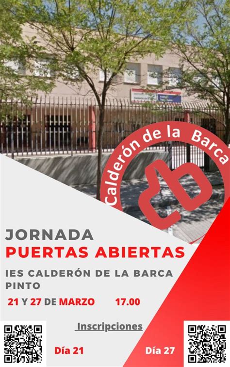 Jornadas de puertas abiertas 22 23 IES Calderón de la Barca