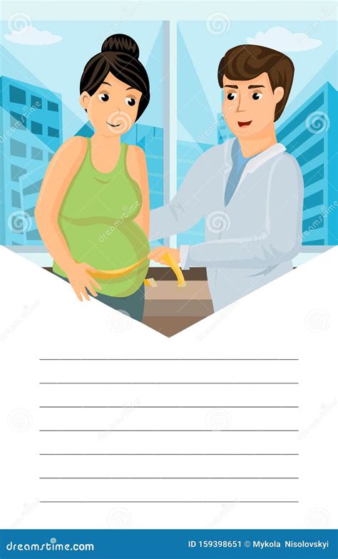 Prenatal Medical Center Flyer Vector Template Stock Illustration