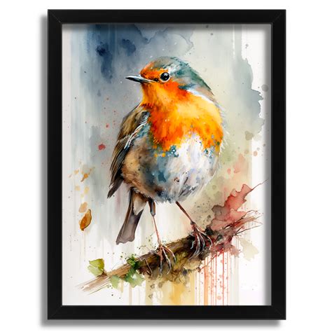 Watercolour Robin Artwork Drawify