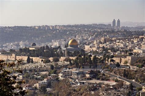 Vista aérea de la ciudad vieja de jerusalén israel Foto Premium