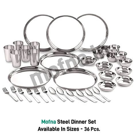 Mofna Stainless Steel Dinner Set 36 Pieces Set At Rs 1299 Set In New