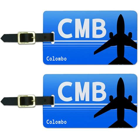 Colombo Sri Lanka (CMB) Airport Code Luggage Suitcase Carry-On ID Tags