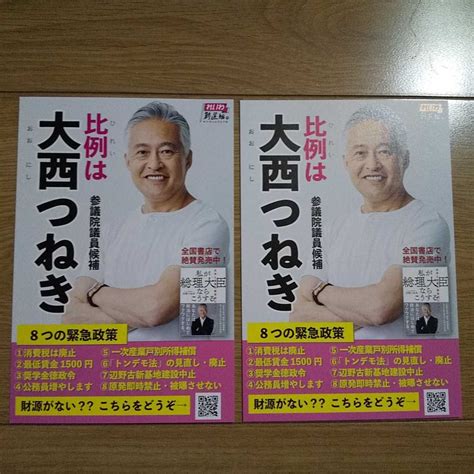 Yahooオークション 令和元年 参議院選挙 れいわ新選組 大西つねき