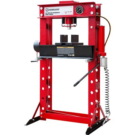 Strongway 50 Ton Pneumatic Shop Press With Gauge And Winch Northern