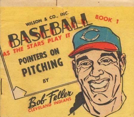 1955 Wilson Franks Baseball Books Book 1 Bob Feller Trading Card