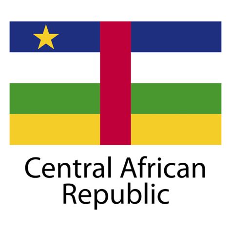 Design PNG E SVG De Bandeira Nacional Da República Centro africana Para