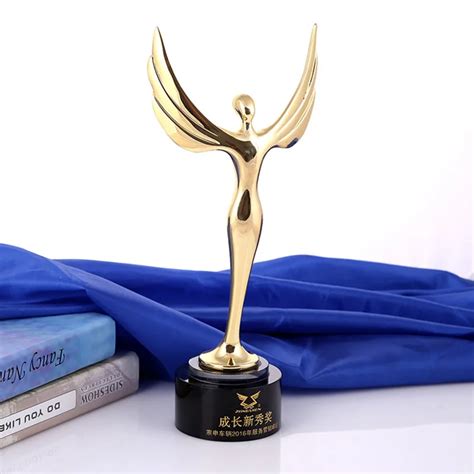 Buy Angel Metal Oscar Trophy With A Crystal Base