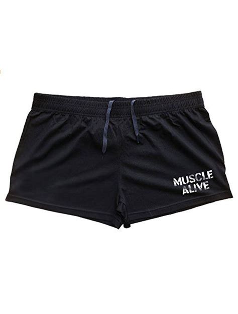 Buy Muscle Alive Mens Bodybuilding Shorts 3 Inseam Cotton Online