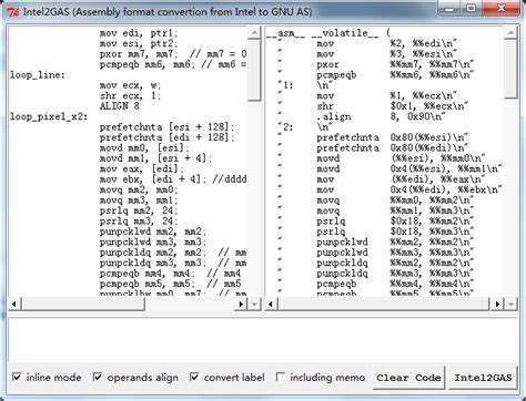 Github Skywind3000intel2gas Convert Msvc Style Inline Assembly To