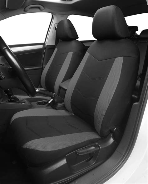 Toyoun Car Seat Covers Gray Front Seat Covers For Van Sedan Suv Universal Fit Breathable Seat