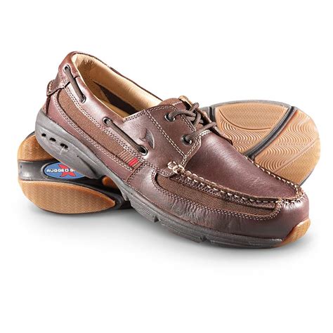 Men S Rugged Shark® Pilot Boat Shoes Dark Brown 221726 Boat And Water Shoes At Sportsman S Guide