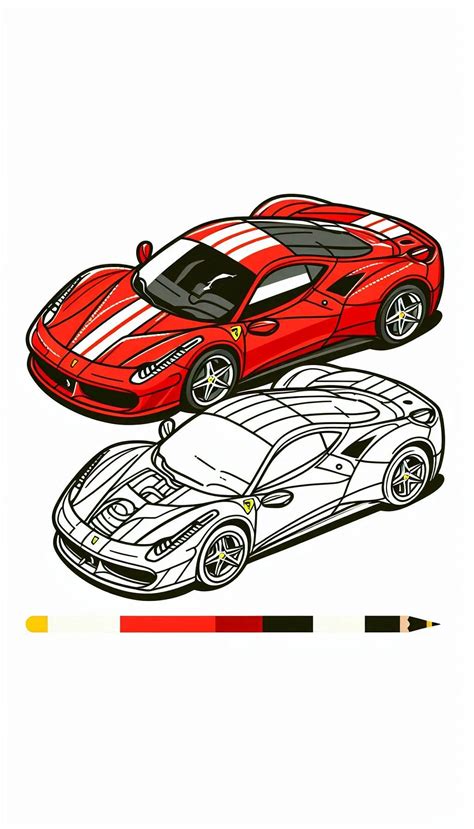 Ferrari Da Colorare Pdf Gratuite Per Piccoli Guidatori