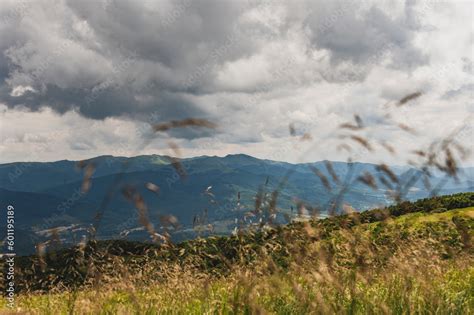 Widok Na Bieszczadzkie Pasma G Rskie Malownicze I Dzikie Regiony W