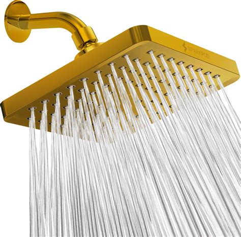 Auleend Square Shower Head High Flow Stainless Steel Square Rainfall