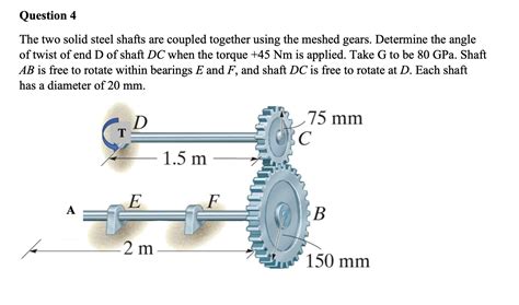 Solved The Two Solid Steel Shafts Are Coupled Together Using Chegg