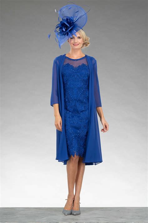 Short Lace Dress With Matching Chiffon Coat Catherines Of Partick