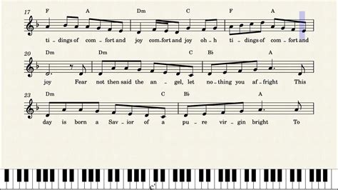 Easy Piano Hymn Tutorial How To Play God Rest Ye Merry Gentlemen Notes Lyrics Youtube