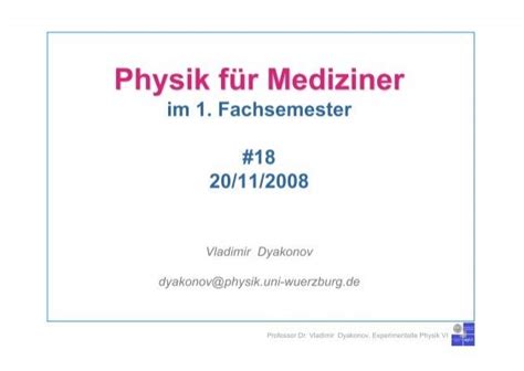 Physik für Mediziner