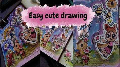 How To Draw Cute Doodles Sticker Type Drawing Ideas Step By Step Youtube