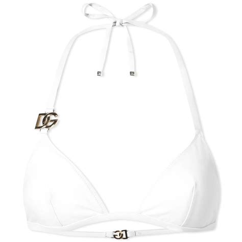 Dolce Gabbana Tanga Logo Bikini Bianco Ottico Editorialist