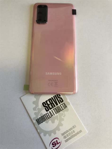 Samsung S20 Poklopac Baterije Zadnja Maska Staklo G980 Original Rozi