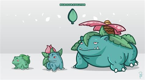 Bulbasaur evolution by platfus123 on DeviantArt