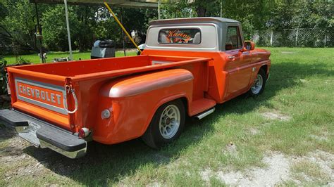 Little Backshot Action Of A 66 Chevy Pickup Stepside With A 454 Engine