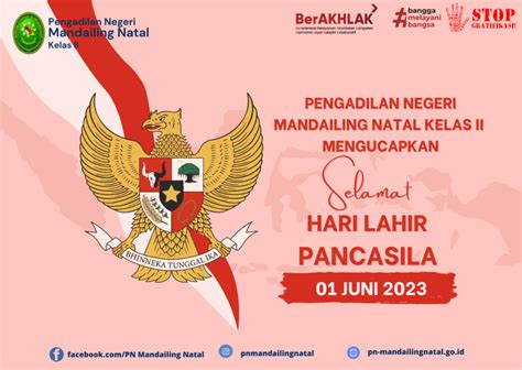 Berita Selamat Hari Lahir Pancasila 1 Juni 2023 Pengadilan Negeri