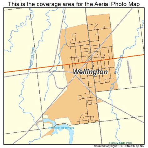 Aerial Photography Map of Wellington, OH Ohio