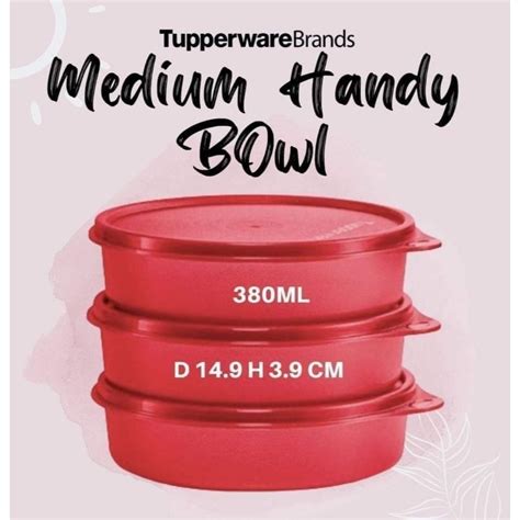 Tupperware Medium Handy Bowl Ml Pcs Shopee Malaysia