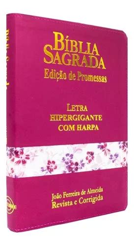 Bíblia Sagrada Letra Hiper Gigante Feminina Zíper Harpa