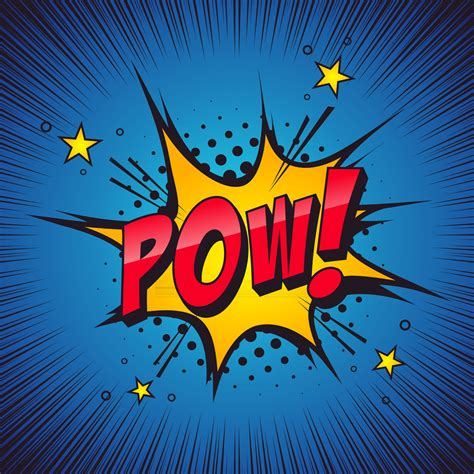 POW, sound effect. Comic book theme. 2920464 Vector Art at Vecteezy