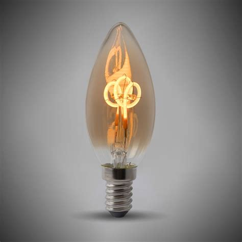 LED Filament Candle Bulb E14 1800K LED Bulb SES 2W Dimmable Elesi