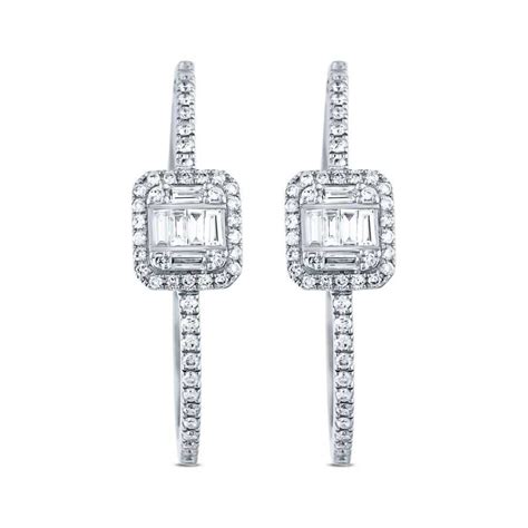 Carat Diamond Hoop Earrings Lizay De