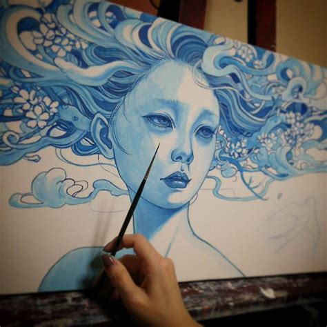 制作中。こんな感じので特大の描いてみたいなぁ Mihohirano Wip Oilpainting Arte De Ilustración Rostros De Arte