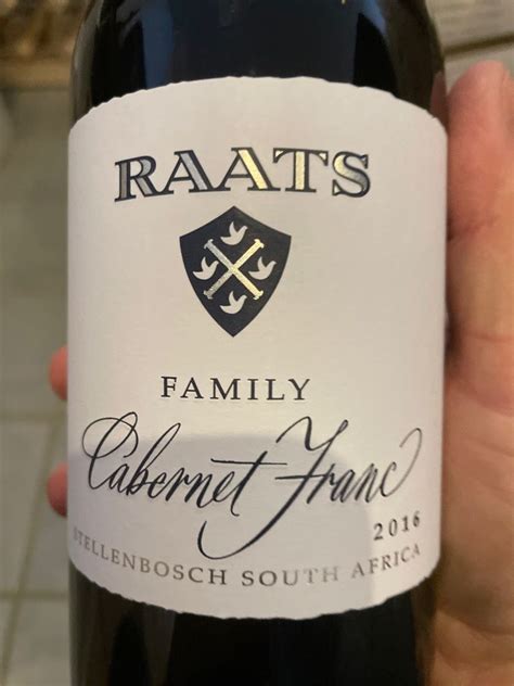 2016 Raats Cabernet Franc South Africa Coastal Region Stellenbosch