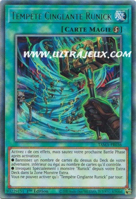 Temp Te Cinglante Runick Tama Fr Carte Yu Gi Oh Cartes L Unit