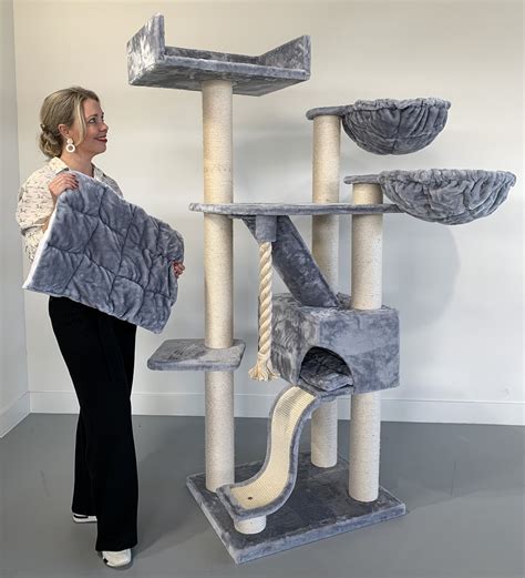 Cat Tree Kilimandjaro De Luxe Plus Light Grey Rhrquality