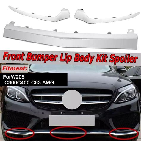 Ready Stock CODFront Bumper Fog Light Splitter Canard Air Cover Trim