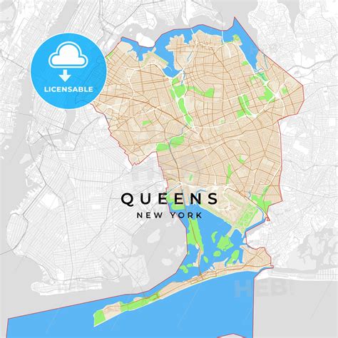 vector map  queens  york usa worksheets library