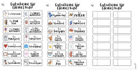 Muttertagsgutscheine Zum Ausdrucken