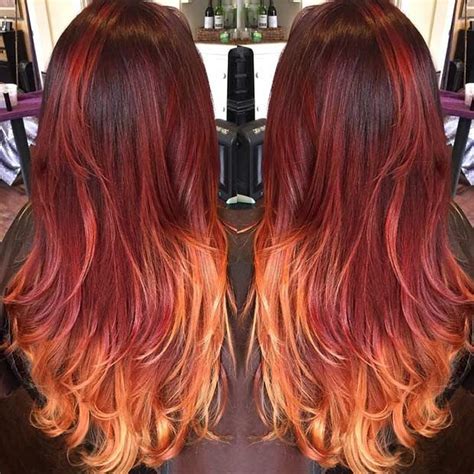 31 Best Red Ombre Hair Color Ideas Stayglam Red Ombre Hair Ombre Hair Blonde Hair Color