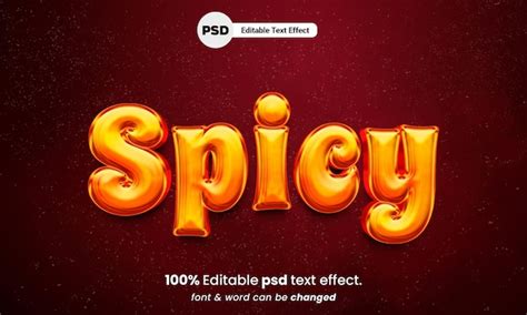 Premium Psd Spicy 3d Editable Text Effect