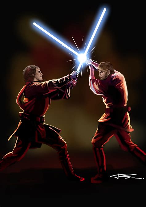 Anakin Vs Obi Wan Revenge Of The Sith By Igor Frankenstone On Deviantart