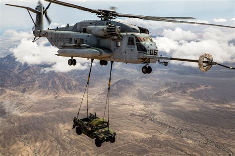 SNAFU CH 53E Super Stallion Conducts Aerial Refuel Pics By Sgt